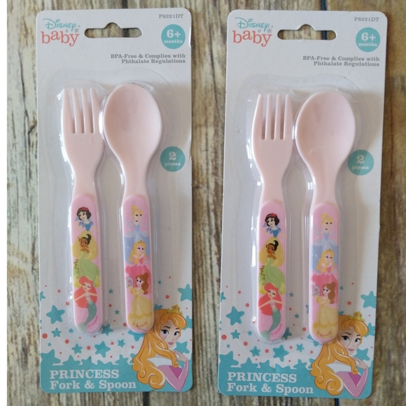 Nwt Disney Princess Fork and Spoon, 2 sets - Picture 3 of 4